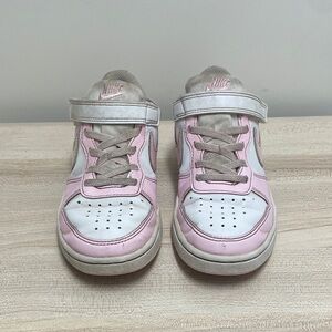 Nike Court Borough Sneakers in Pink and White-Youth